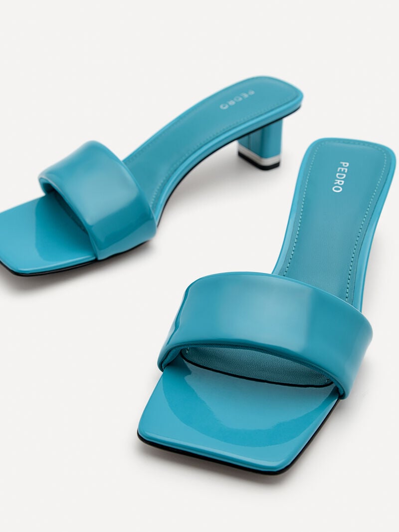 Pedro Porto Women Heel Sandals Turquoise | Q9Q-1417