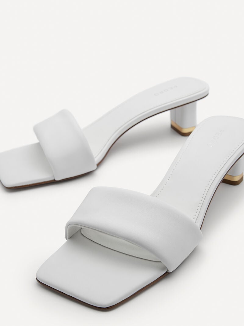 Pedro Porto Women Heel Sandals White | Q9Q-1418