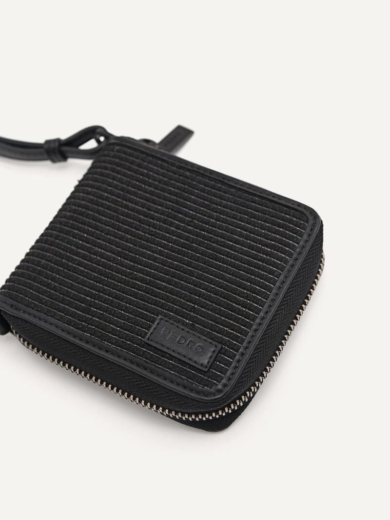 Pedro Raffia Men Wallets Black | Q9Q-911