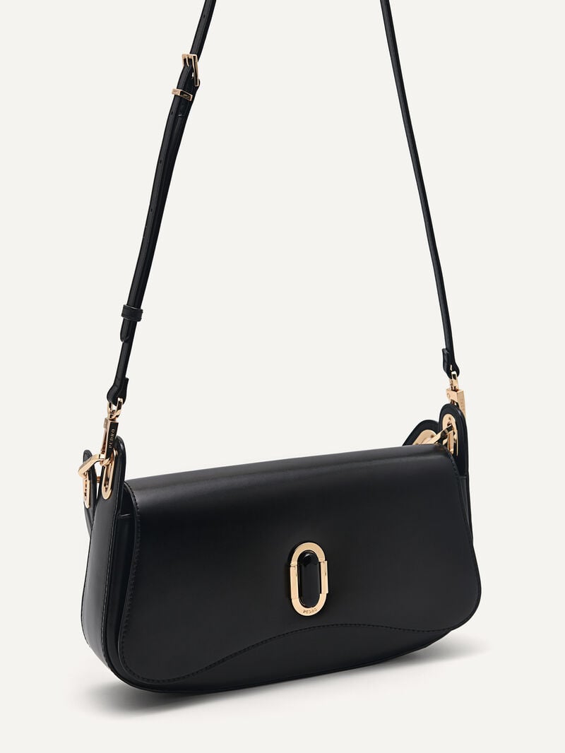 Pedro Rift Leather Bags Women Shoulder Bags Black | Q9Q-1081