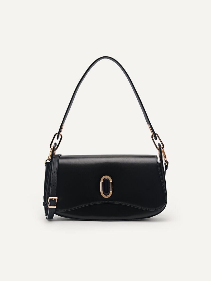 Pedro Rift Leather Bags Women Shoulder Bags Black | Q9Q-1081