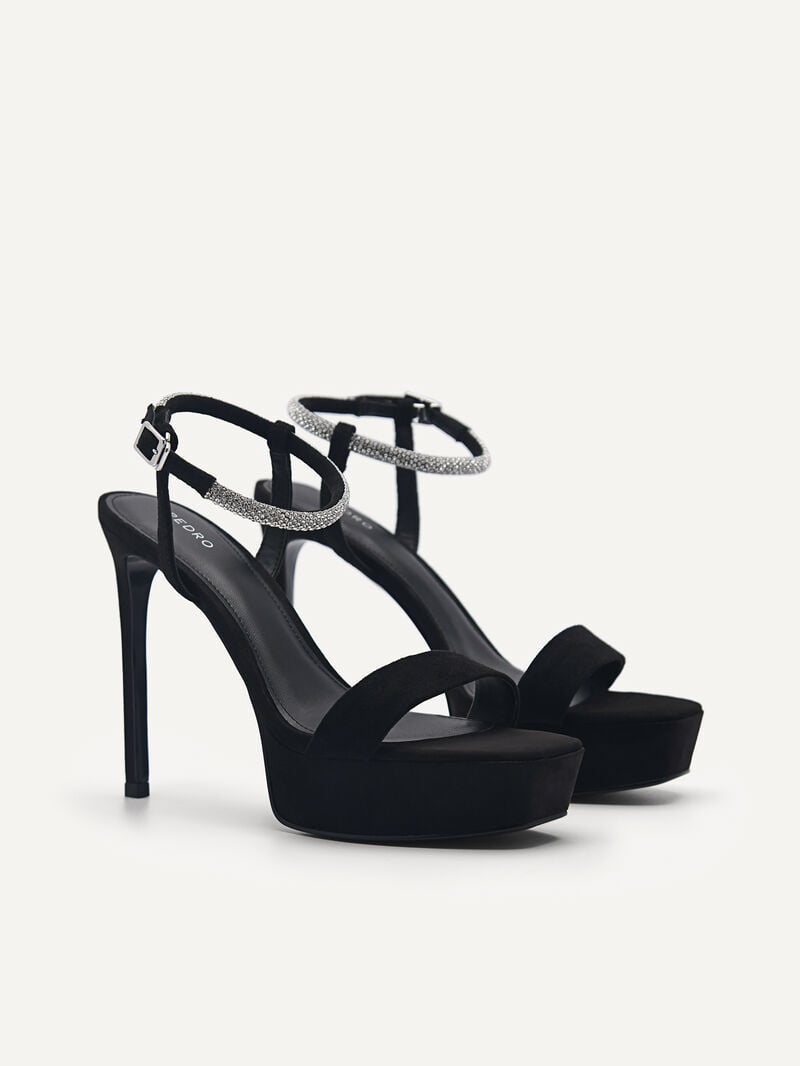 Pedro Rina Platform Women Heel Sandals Black | Q9Q-1412