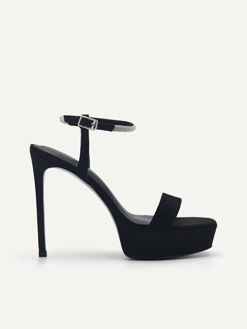 Pedro Rina Platform Women Heel Sandals Black | Q9Q-1412