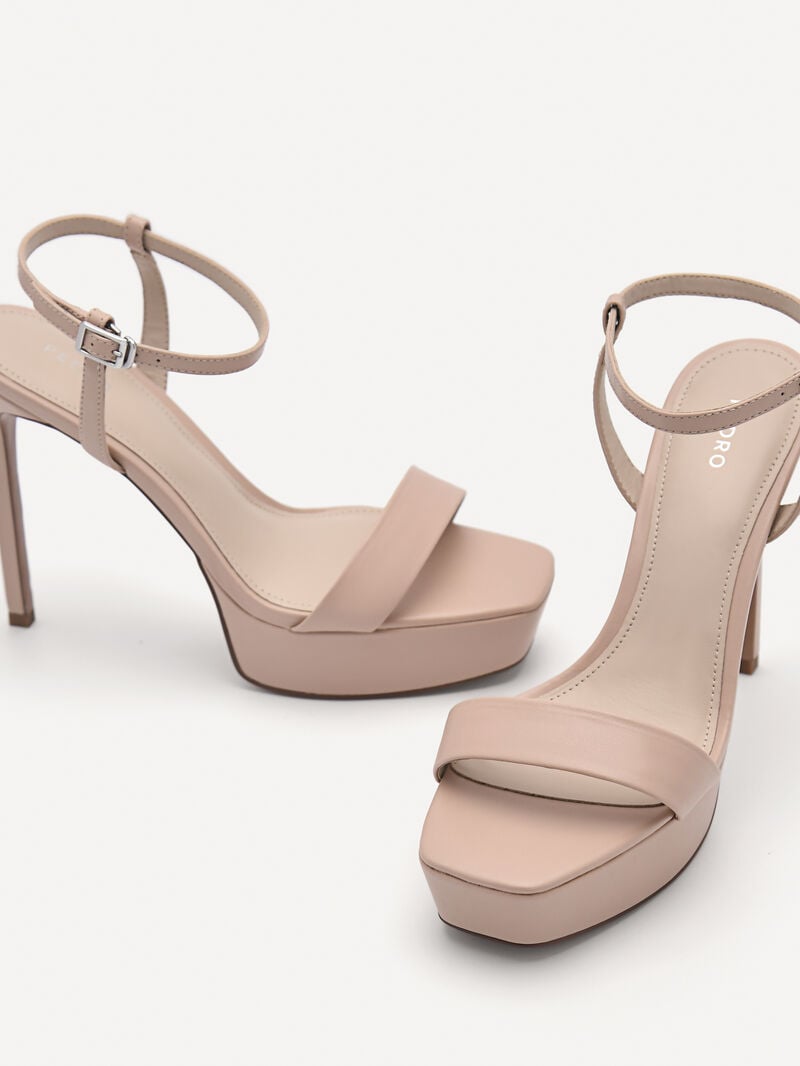 Pedro Rina Platform Women Heel Sandals Nude | Q9Q-1413