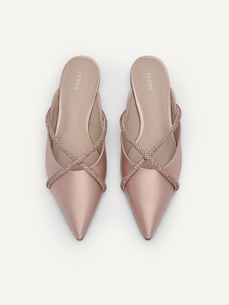 Pedro Rina Strappy Mules Women Flats Nude | Q9Q-1593