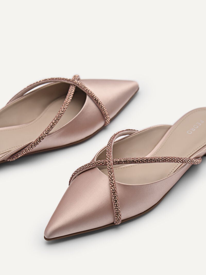 Pedro Rina Strappy Mules Women Flats Nude | Q9Q-1593