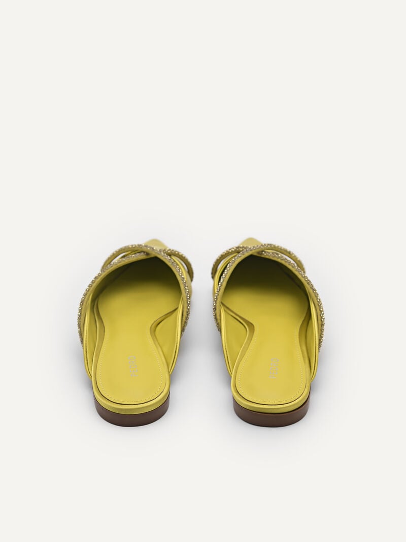 Pedro Rina Strappy Mules Women Flats Yellow | Q9Q-1594