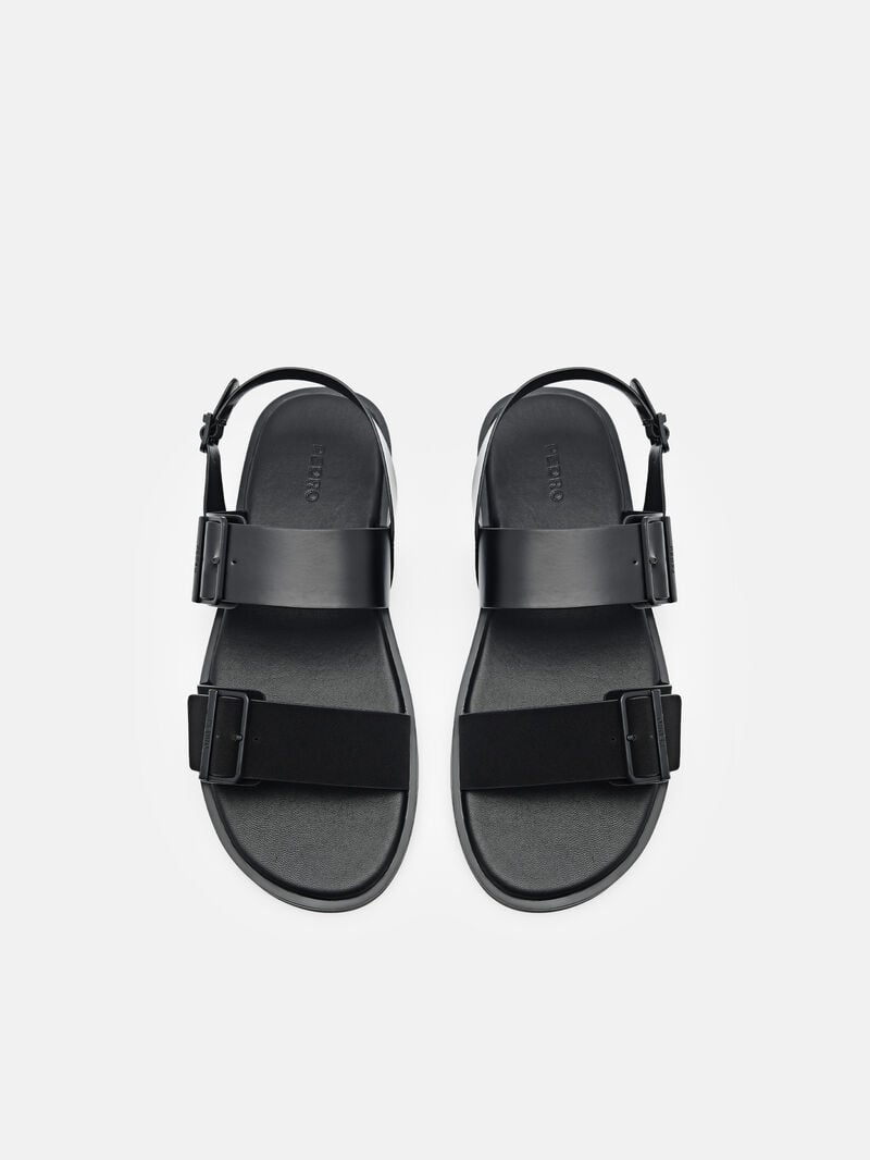 Pedro Ripley Backstrap Men Sandals Black | Q9Q-1588