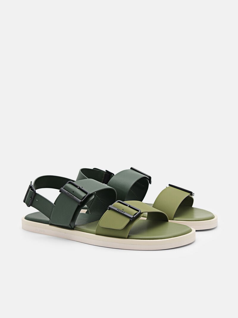 Pedro Ripley Backstrap Men Sandals Dark Green | Q9Q-1589