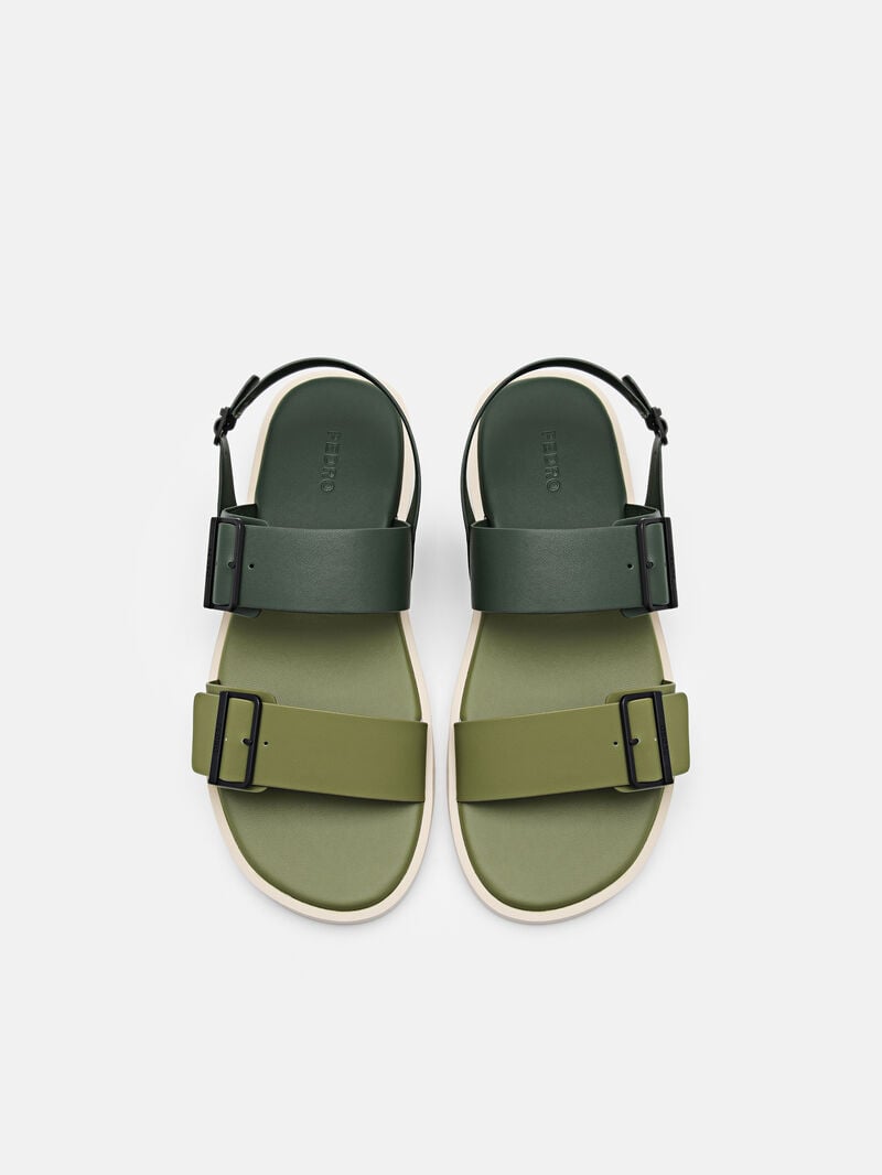 Pedro Ripley Backstrap Men Sandals Dark Green | Q9Q-1589