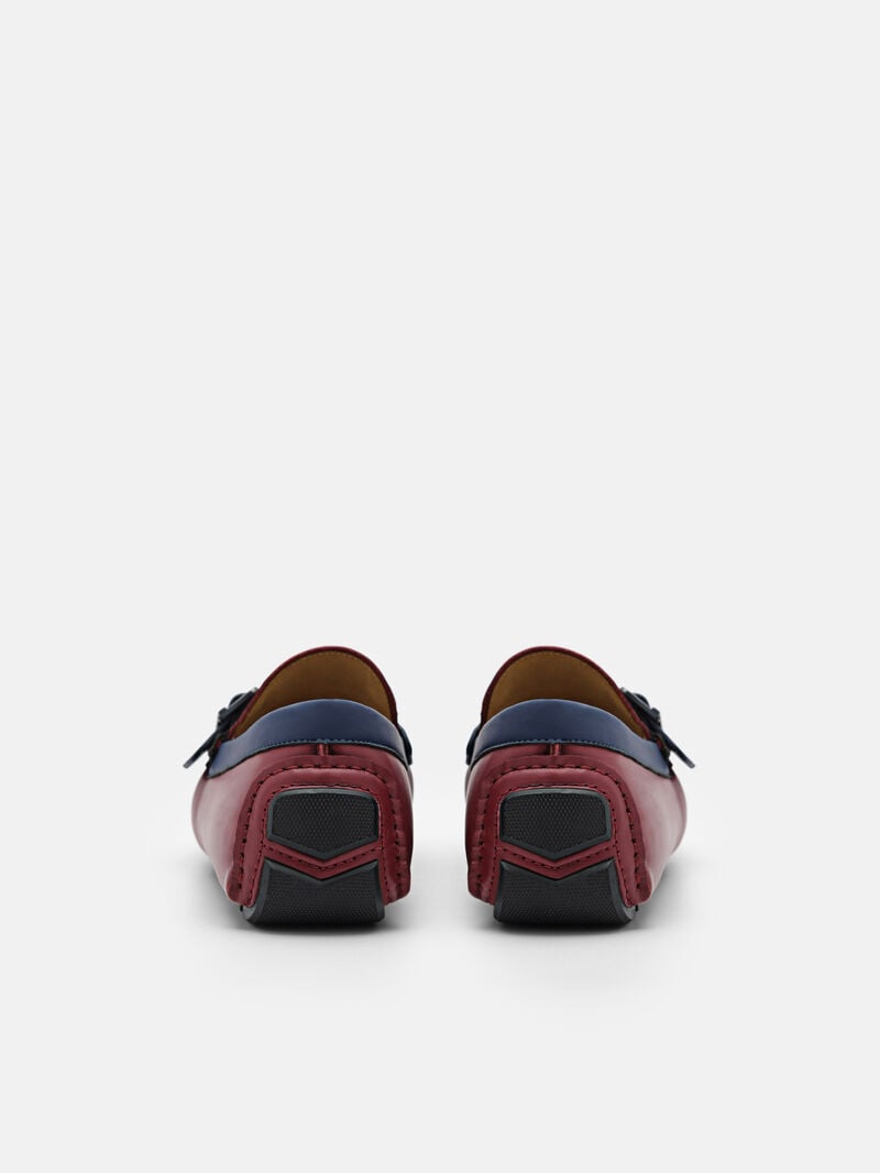 Pedro Ripley Leather Men Moccasins Maroon | Q9Q-1586