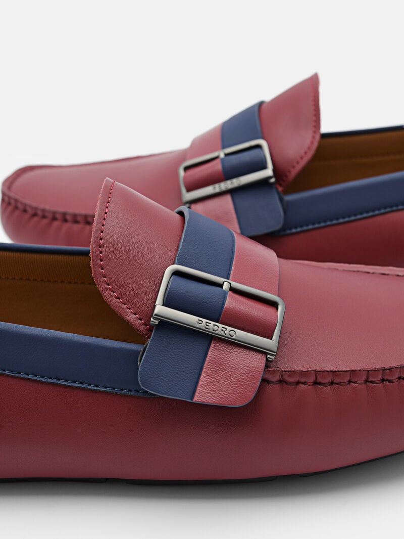 Pedro Ripley Leather Men Moccasins Maroon | Q9Q-1586
