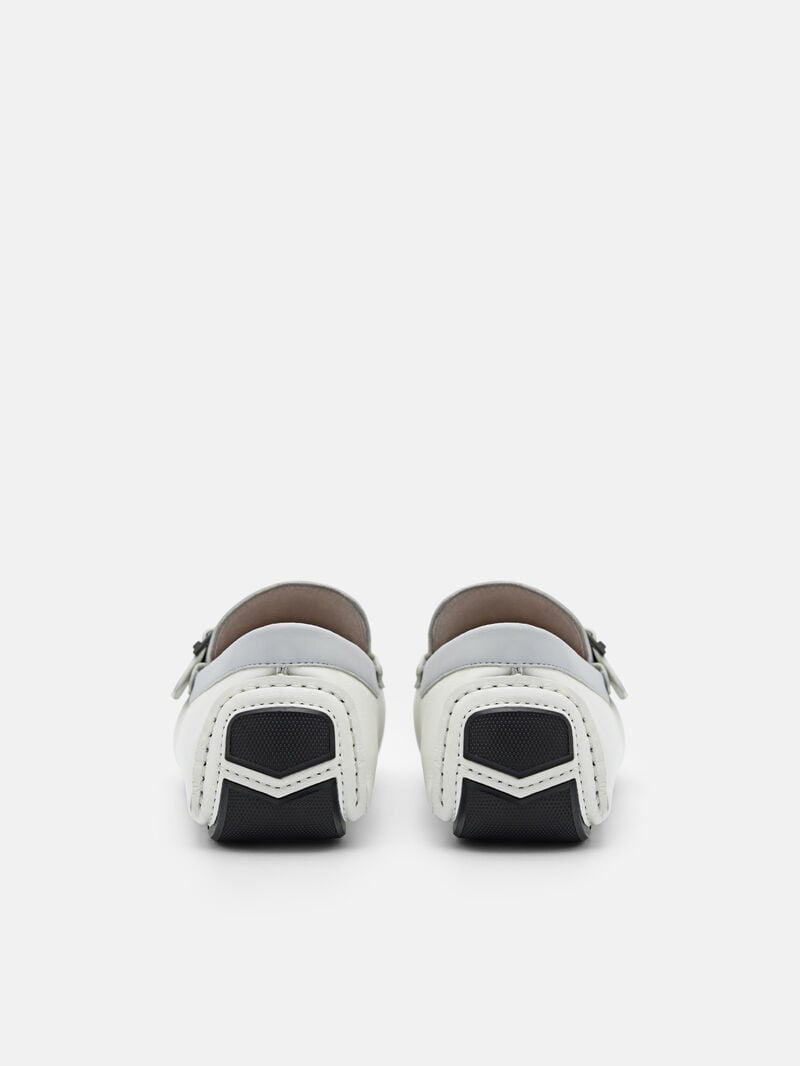 Pedro Ripley Leather Men Moccasins White | Q9Q-1587