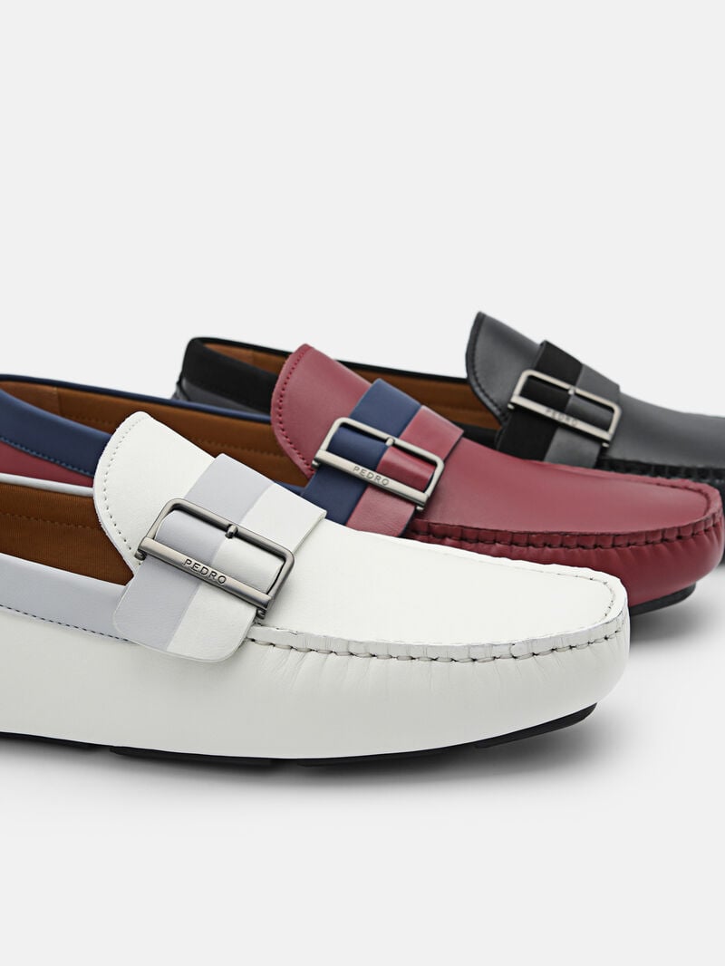 Pedro Ripley Leather Men Moccasins White | Q9Q-1587