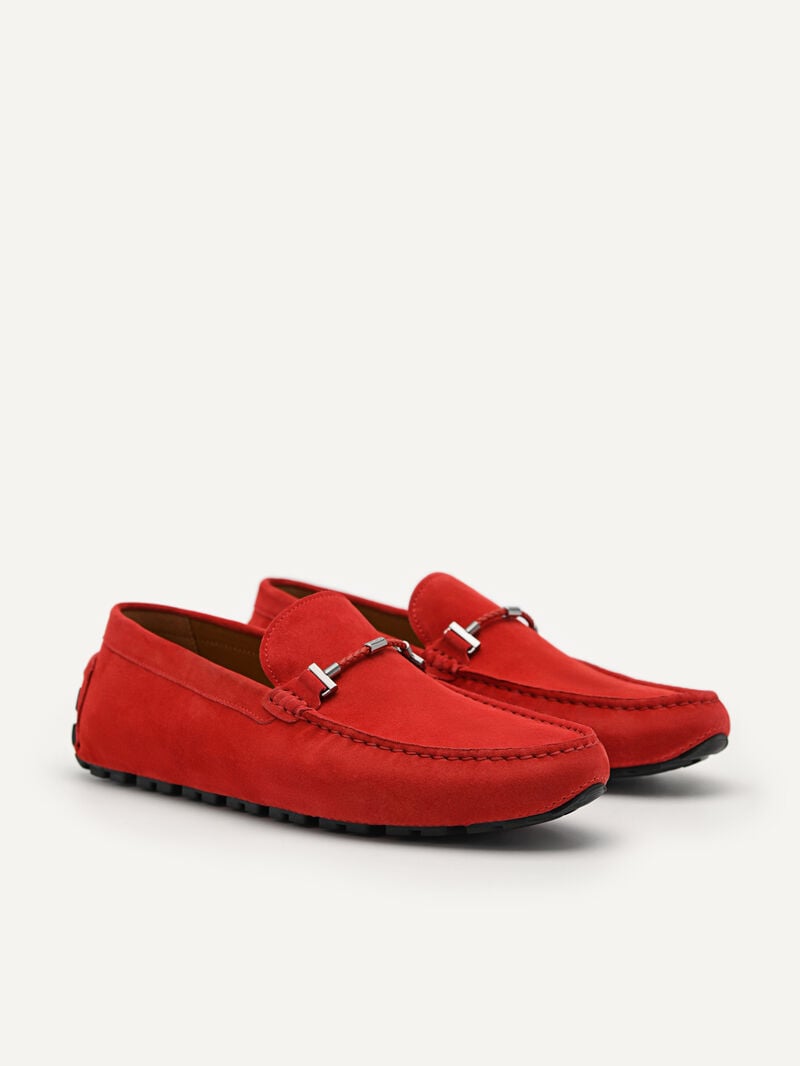 Pedro Robert Suede Men Moccasins Red | Q9Q-1578