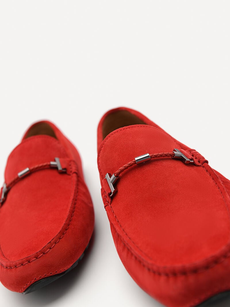 Pedro Robert Suede Men Moccasins Red | Q9Q-1578