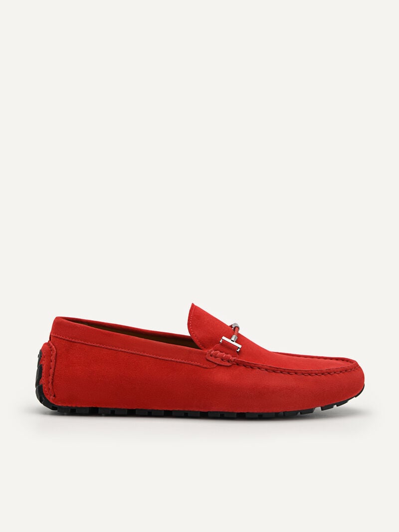 Pedro Robert Suede Men Moccasins Red | Q9Q-1578