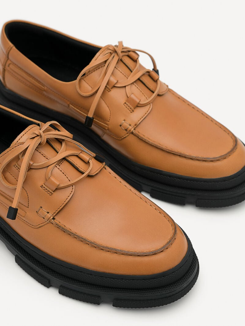 Pedro Rodney Leather Shoes Men Derby Shoes Camel | Q9Q-1577