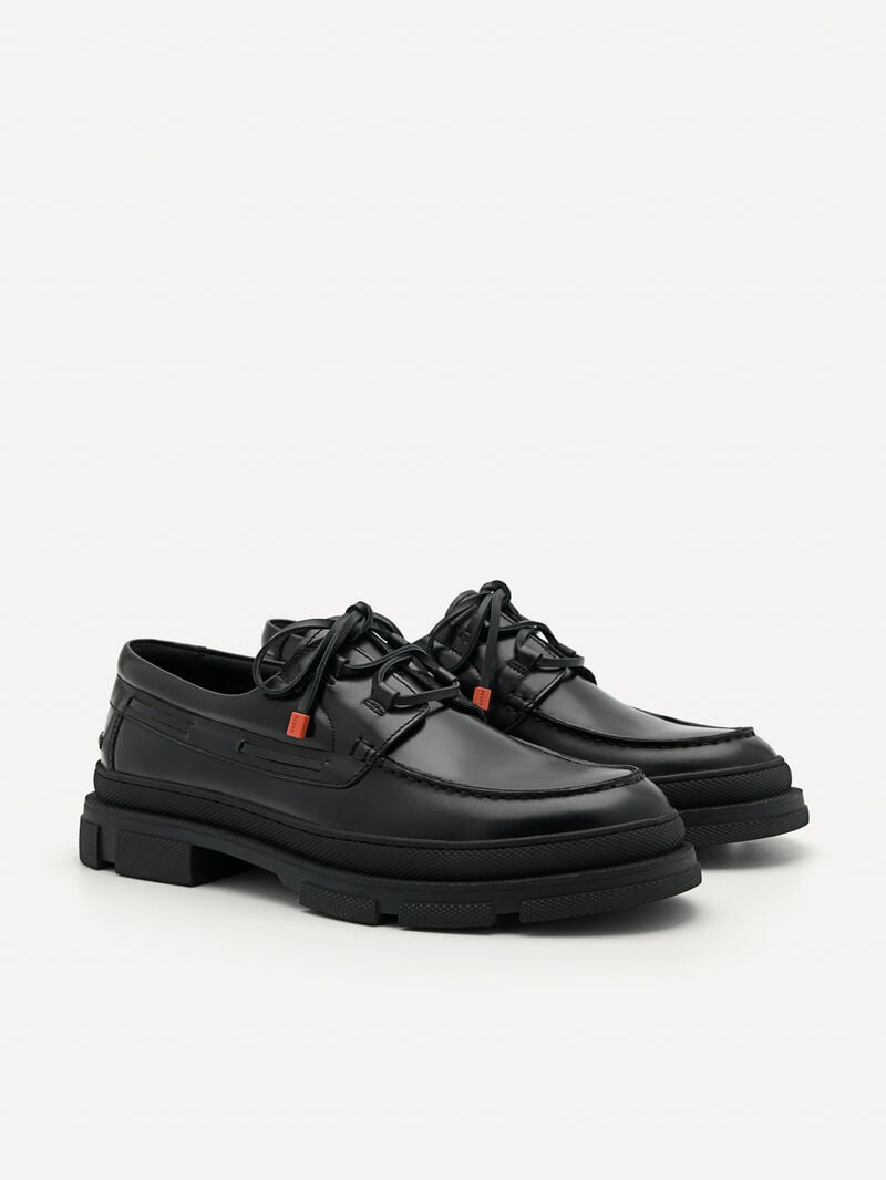 Pedro Rodney Leather Shoes Men Derby Shoes Black | Q9Q-1576