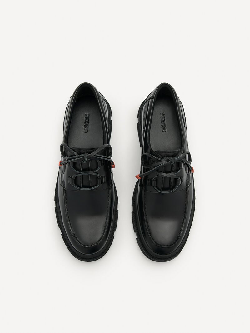 Pedro Rodney Leather Shoes Men Derby Shoes Black | Q9Q-1576