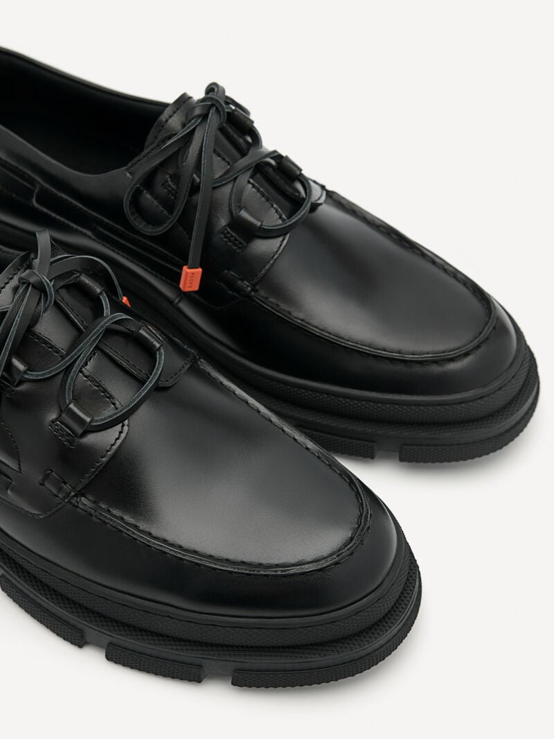 Pedro Rodney Leather Shoes Men Derby Shoes Black | Q9Q-1576