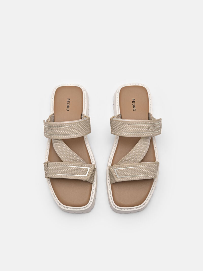 Pedro Ronni Knitted Sandals Women Flats Sand | Q9Q-1575