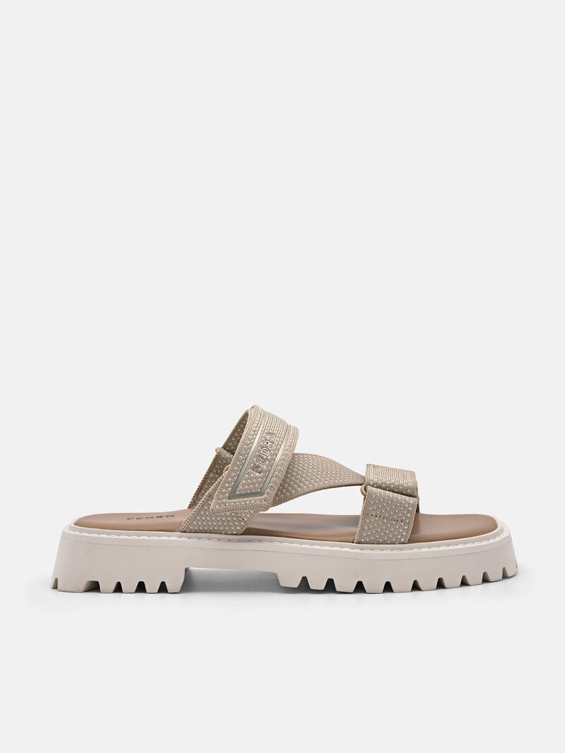 Pedro Ronni Knitted Sandals Women Flats Sand | Q9Q-1575