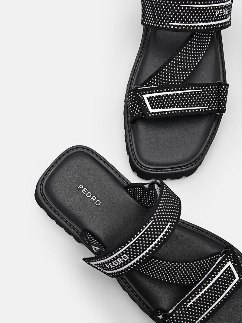 Pedro Ronni Knitted Sandals Women Flats Black | Q9Q-1574