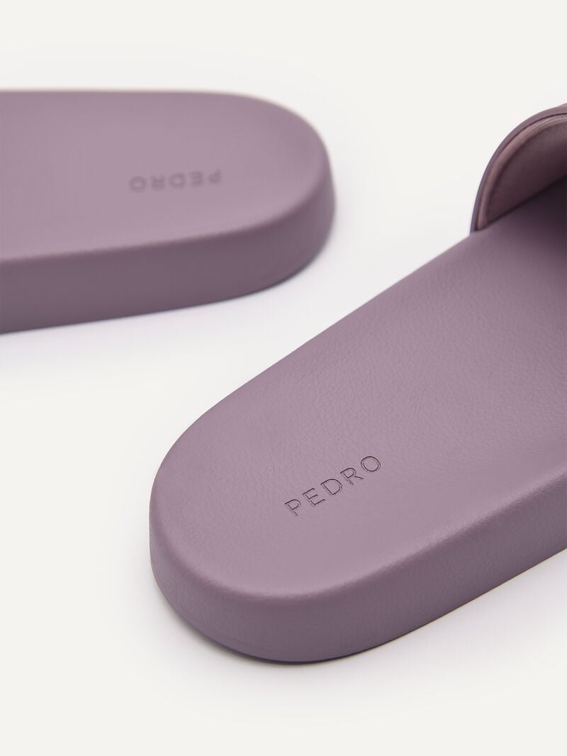 Pedro Rubber Slides Women Flats Lilac | Q9Q-1571