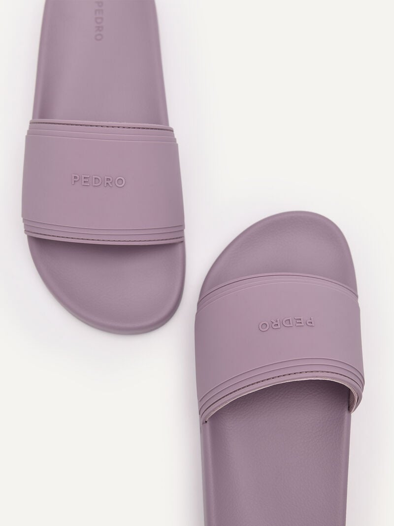 Pedro Rubber Slides Women Flats Lilac | Q9Q-1571