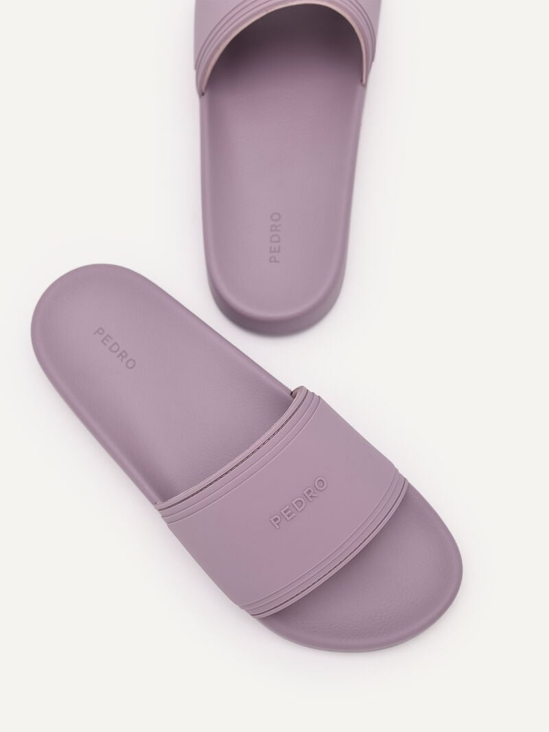 Pedro Rubber Slides Women Flats Lilac | Q9Q-1571