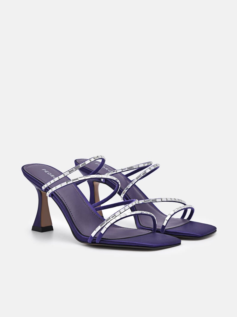 Pedro Savannah Women Heel Sandals Dark Purple | Q9Q-1407