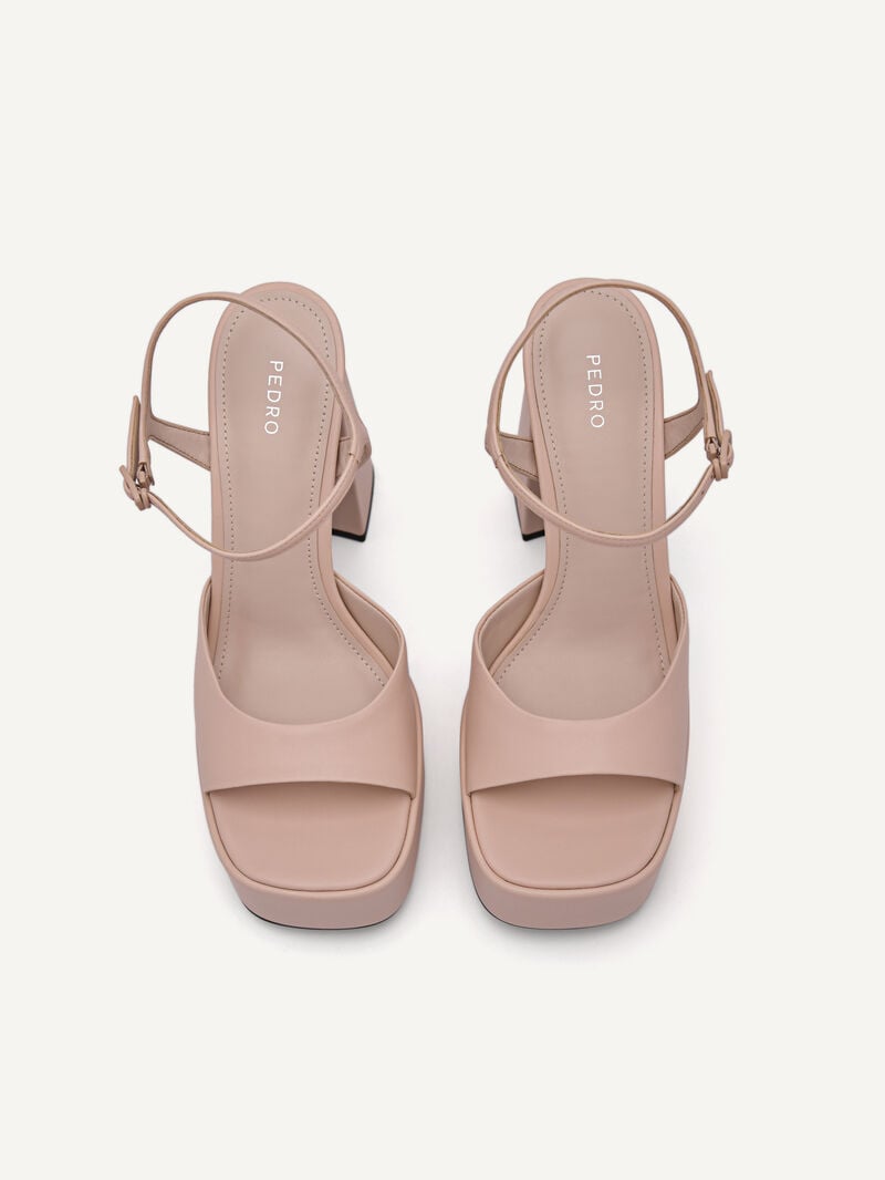 Pedro Selma Platform Women Heel Sandals Nude | Q9Q-1405