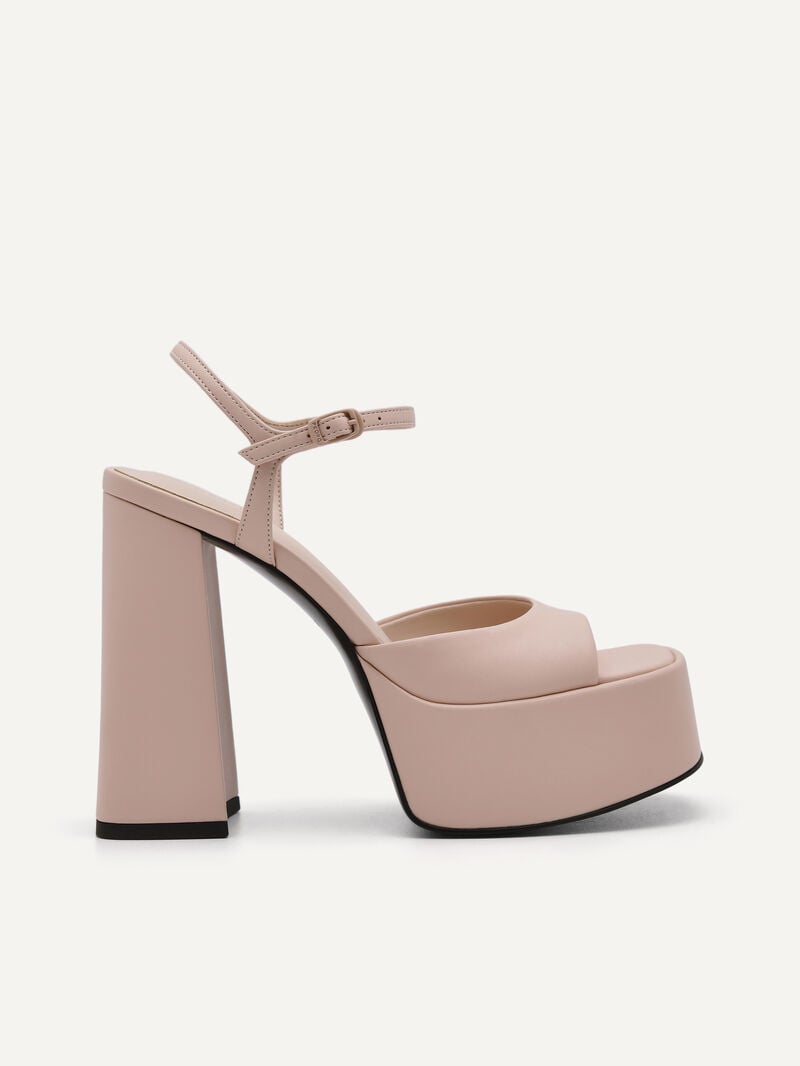 Pedro Selma Platform Women Heel Sandals Nude | Q9Q-1405