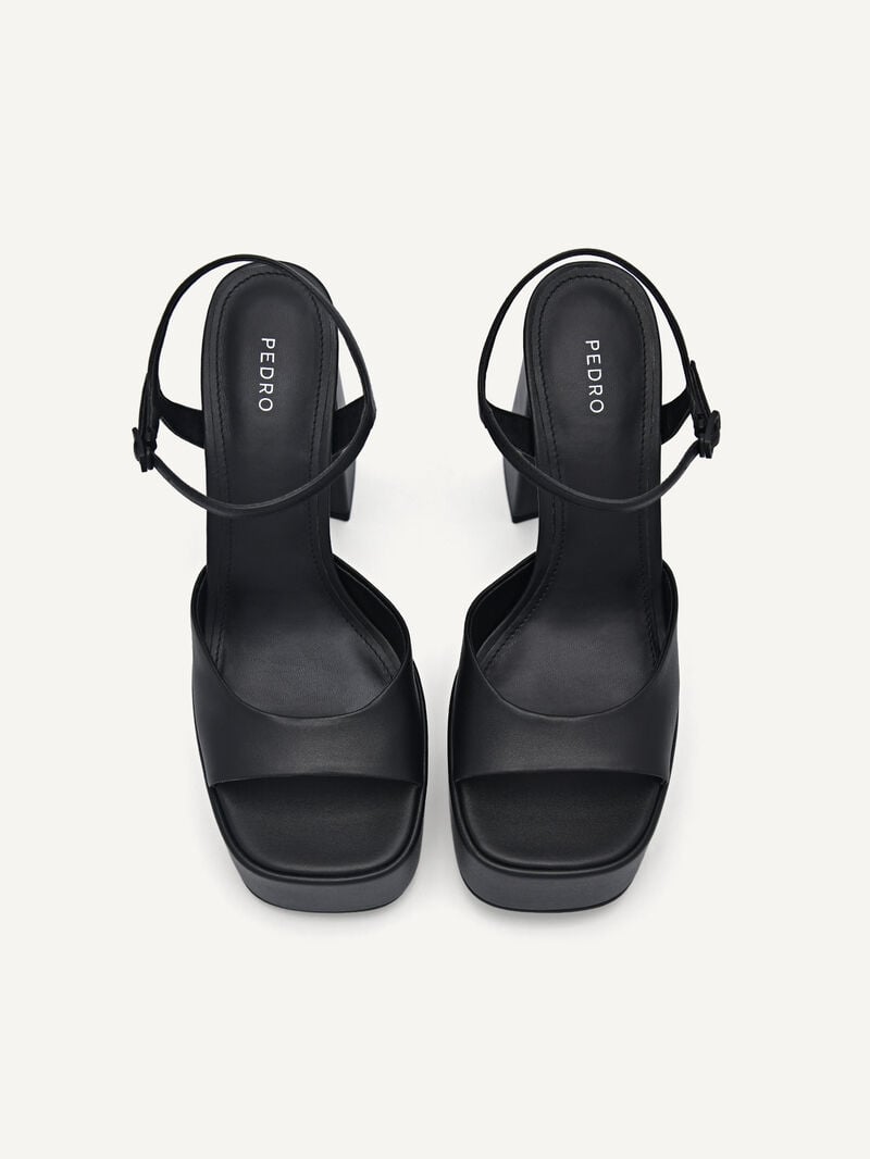 Pedro Selma Platform Women Heel Sandals Black | Q9Q-1404