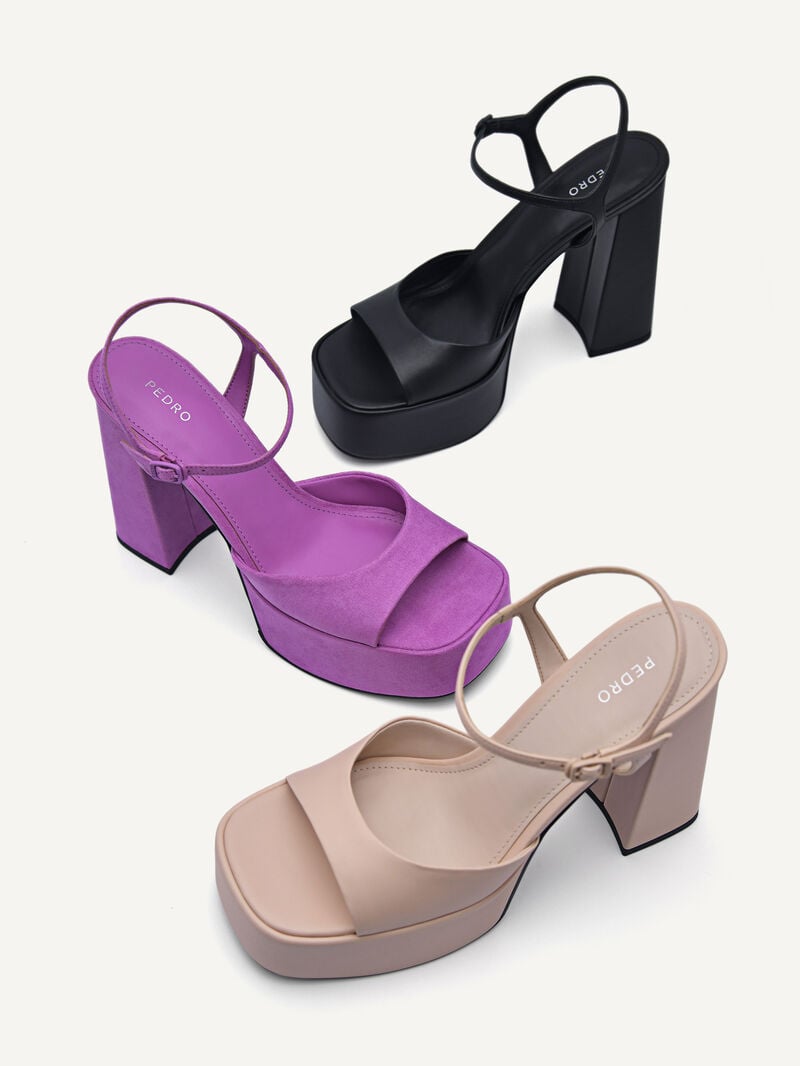 Pedro Selma Platform Women Heel Sandals Black | Q9Q-1404