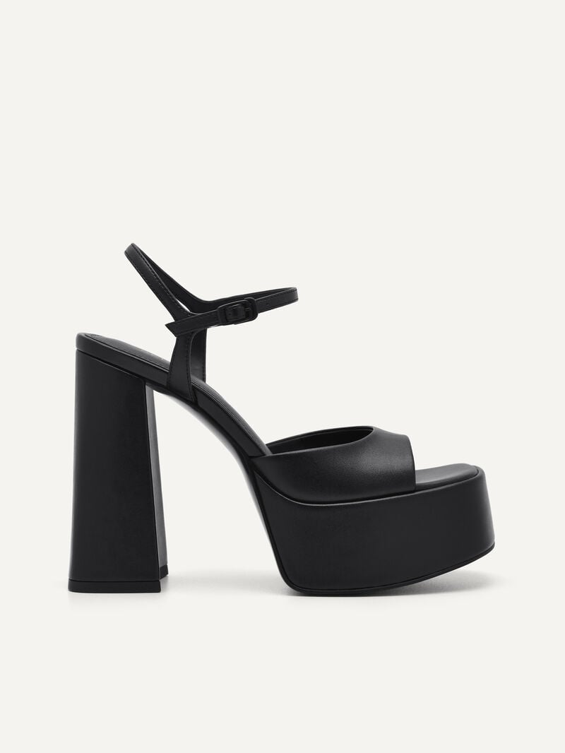 Pedro Selma Platform Women Heel Sandals Black | Q9Q-1404