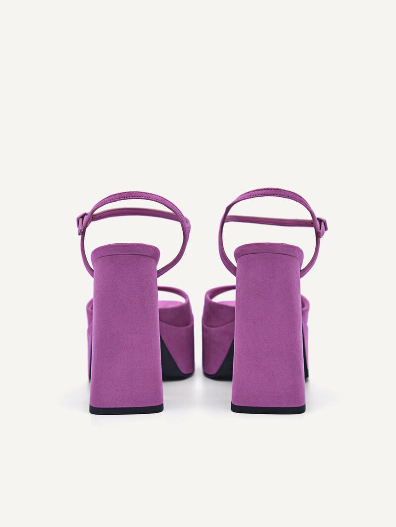 Pedro Selma Platform Women Heel Sandals Berry | Q9Q-1403