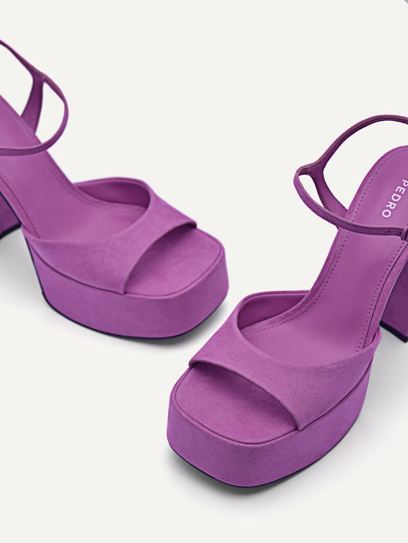 Pedro Selma Platform Women Heel Sandals Berry | Q9Q-1403
