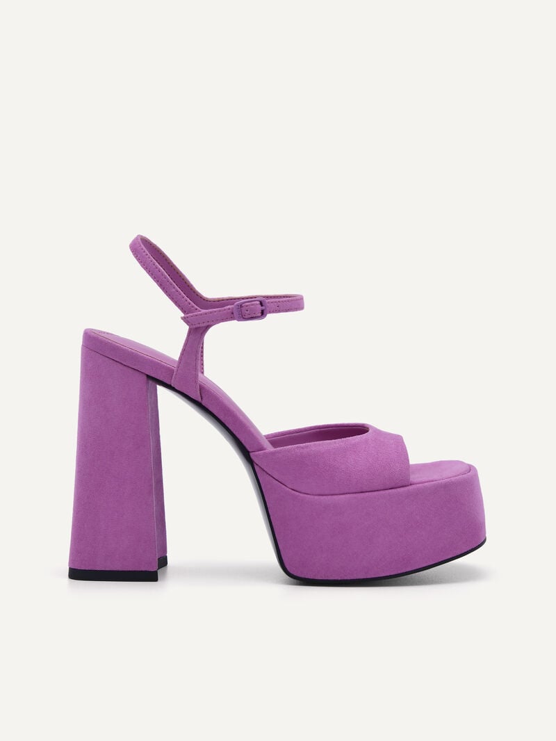 Pedro Selma Platform Women Heel Sandals Berry | Q9Q-1403