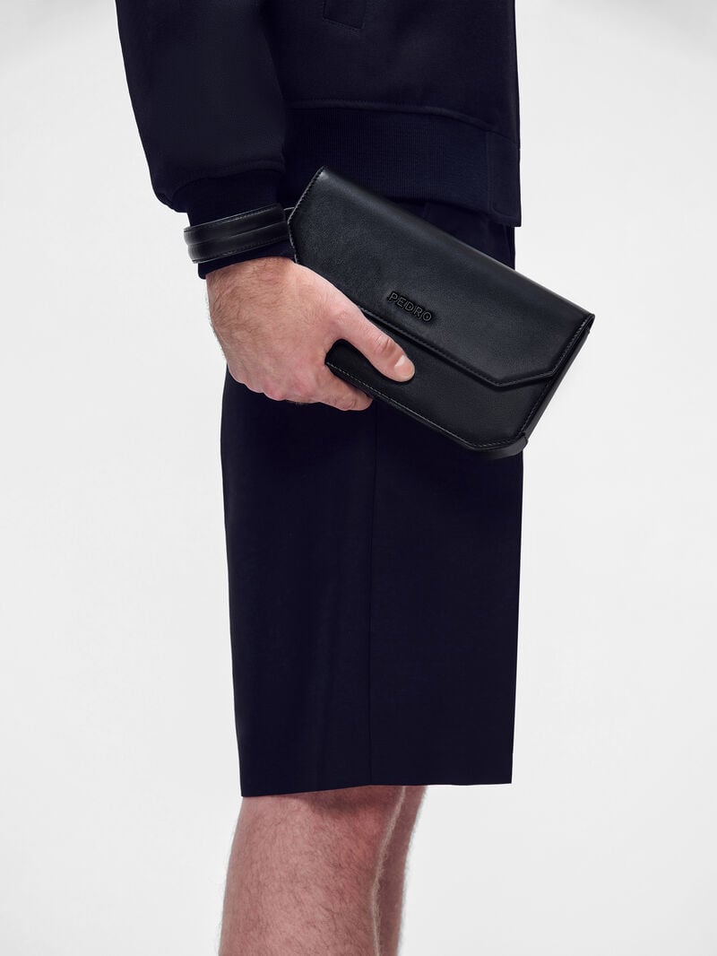 Pedro Seth Bags Men Clutches Black | Q9Q-1069