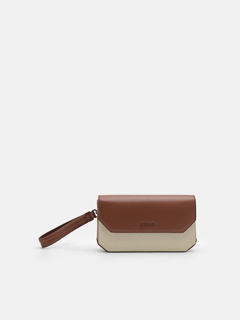 Pedro Seth Bags Men Clutches Brown | Q9Q-1070