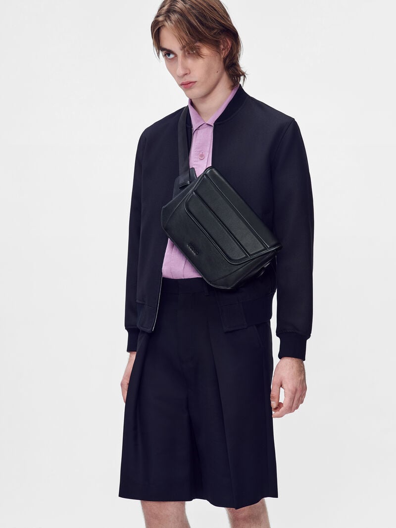 Pedro Seth Sling Pouch Bags Men Sling Bags Black | Q9Q-1066