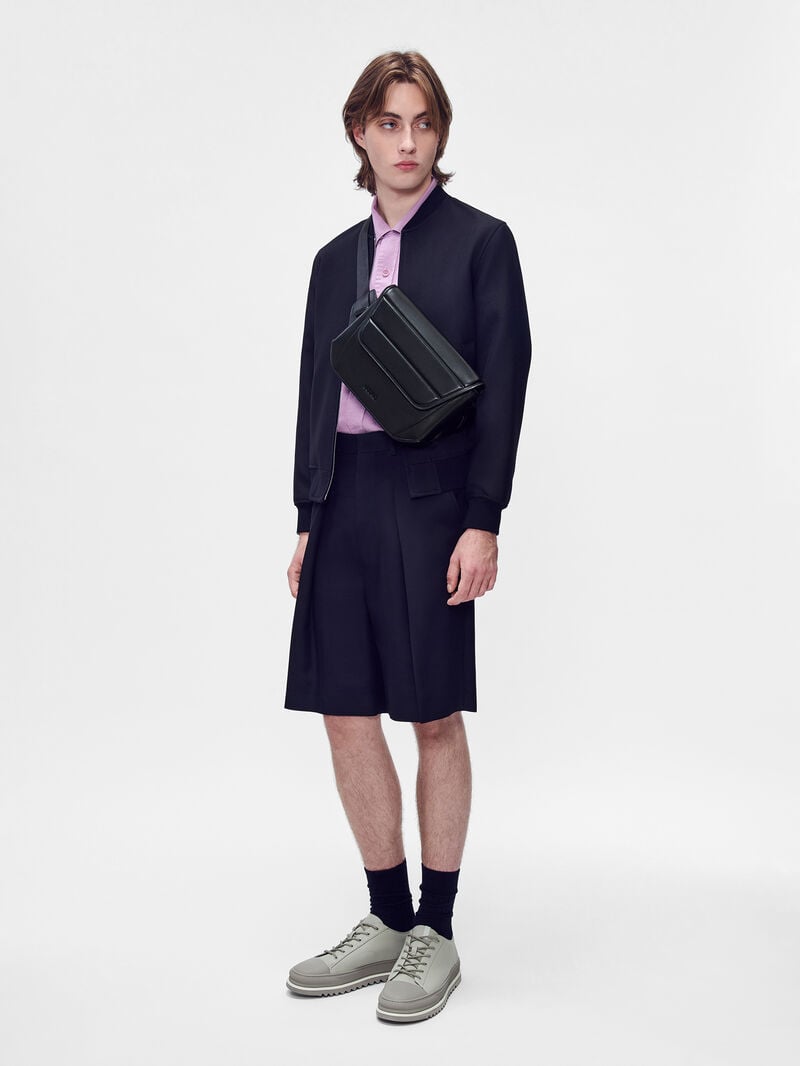 Pedro Seth Sling Pouch Bags Men Sling Bags Black | Q9Q-1066