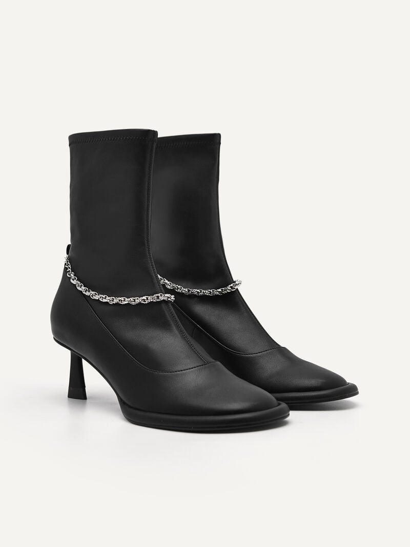 Pedro Sistrah Ankle Boots Women Low Heels Black | Q9Q-1399