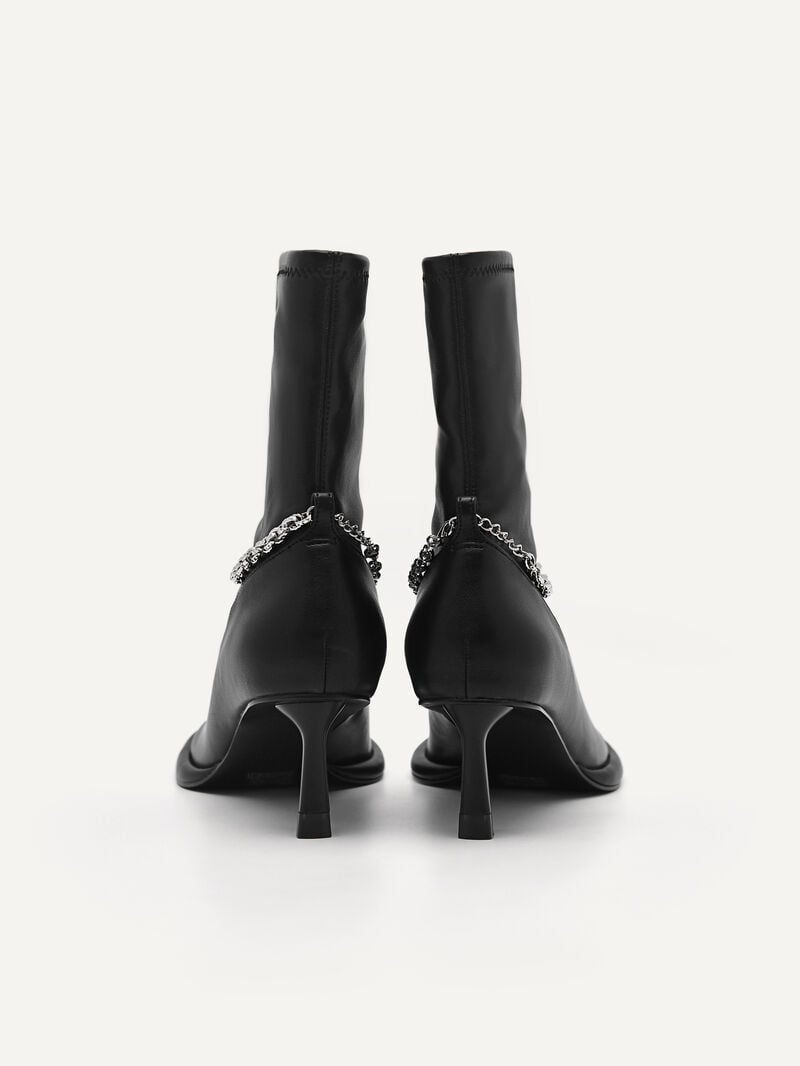 Pedro Sistrah Ankle Boots Women Low Heels Black | Q9Q-1399