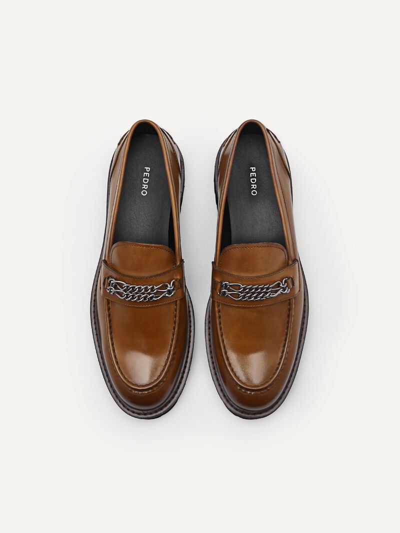 Pedro Sistrah Leather Women Flats Dark Brown | Q9Q-1568