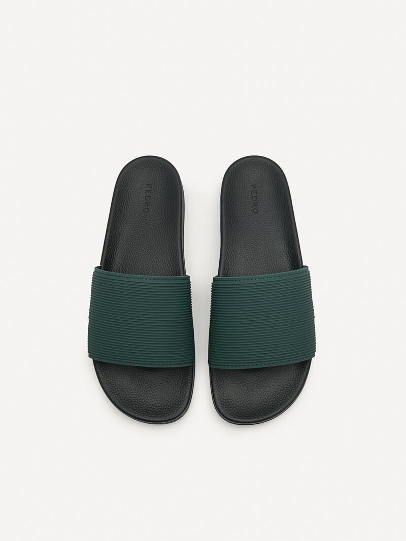 Pedro Slide Men Sandals Dark Green | Q9Q-1564