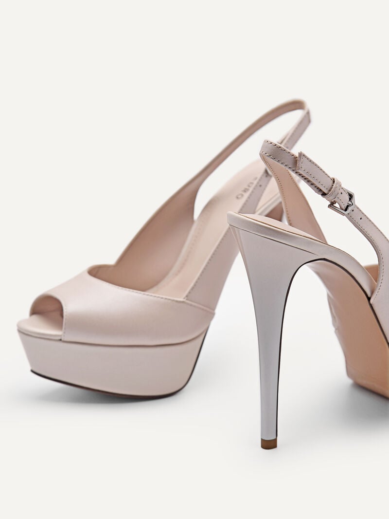 Pedro Slingback Women Heel Sandals Nude | Q9Q-1397