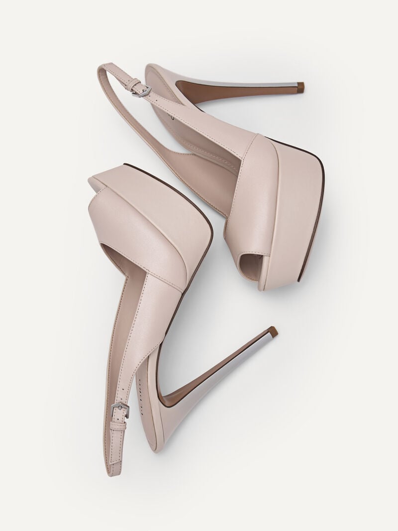 Pedro Slingback Women Heel Sandals Nude | Q9Q-1397